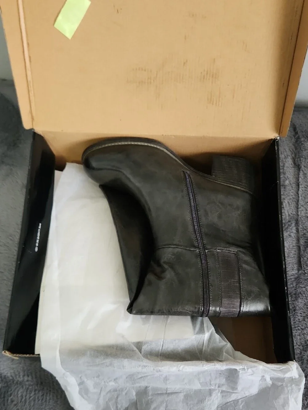 Classic Gray Knee-High Chelsea Boots